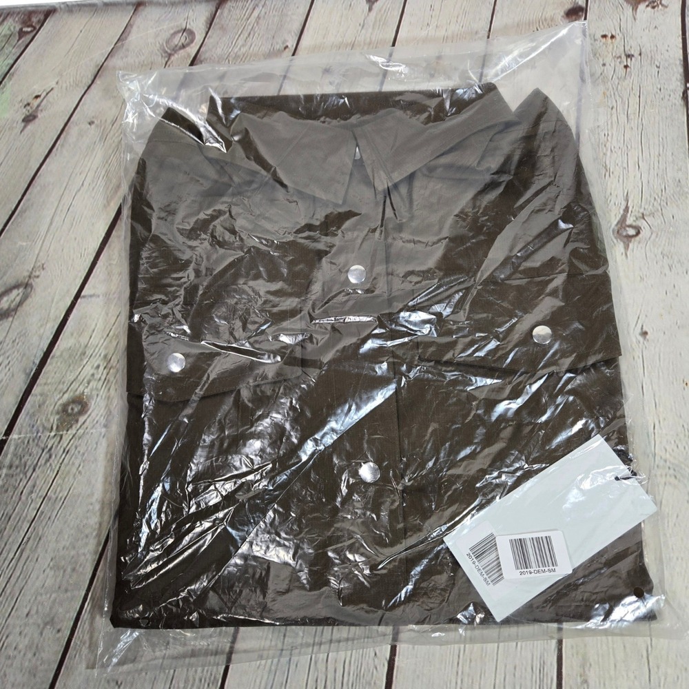Girlfriend Collective Belted Wendy Tie Shirt Shacket Brown Windbreaker Small NWT - Picture 9 of 9